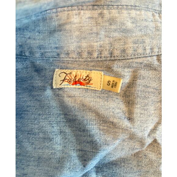 Faherty Tried & True Chambray Shirt - Picture 3 of 4